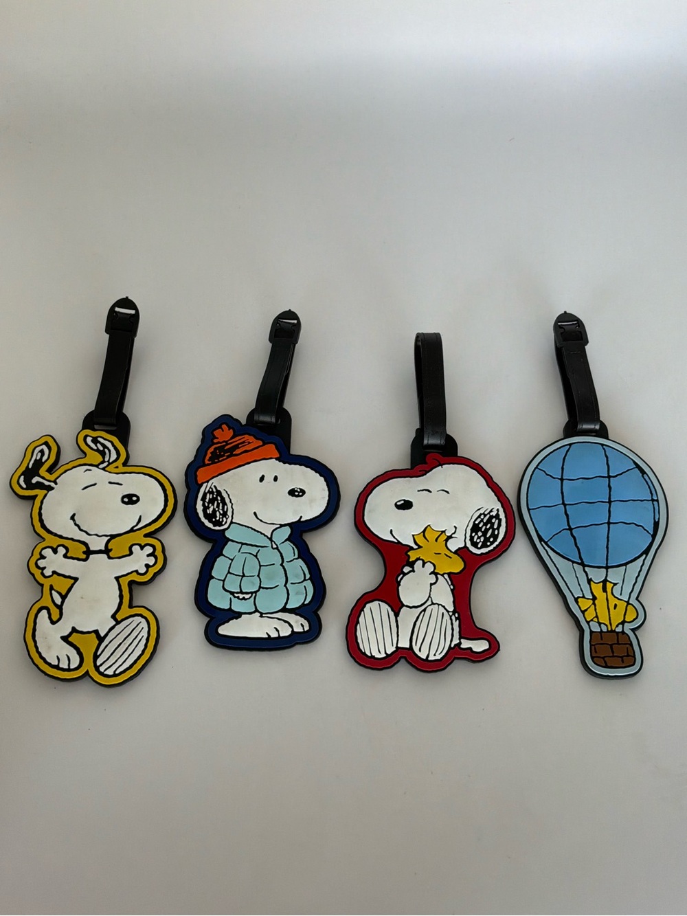Peanuts Snoopy Woodstock Luggage Tags Set of 4 Travel Bag Tags